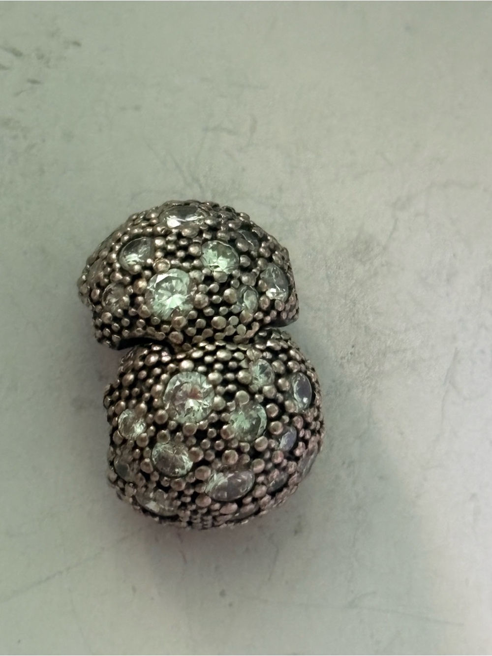Sparkling Silver-Tone Pavé clip